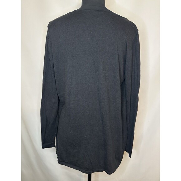 Soft Surroundings Black Open Front Cardigan Cotton Blend Women's MEDIUM - Picture 3 of 12